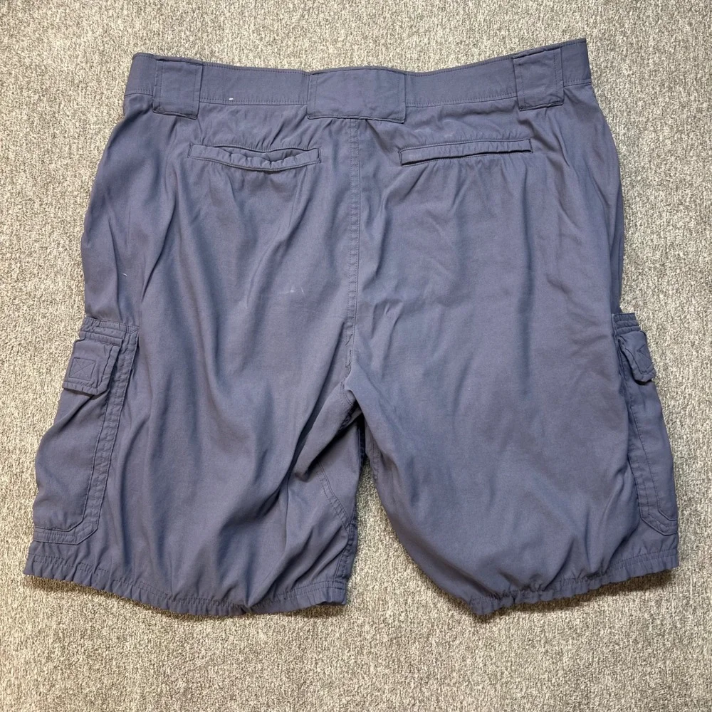 Eddie Bauer Mens Cargo Shorts Blue Gray 40 Stretch Hiking Outdoor Performance‎